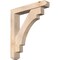Ekena Millwork Merced Craftsman Smooth Bracket w/ Offset Brace, Douglas Fir, 5 1/2"W x 30"D x 34"H BKT0604X30X34MRC04SDF - alternate 1